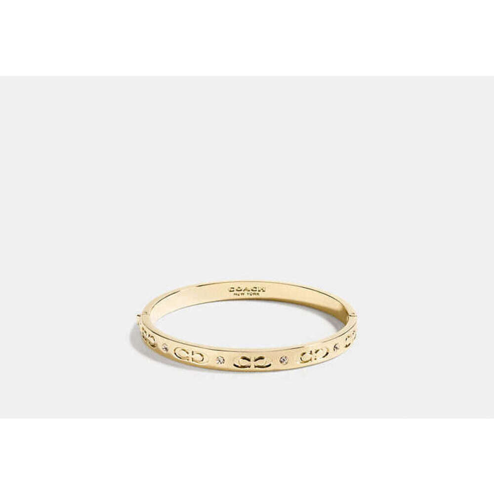 Coach Outlet Signature Hinged Bangle Bracelet